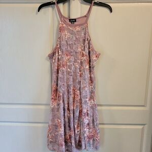 Justify Mauve Rose Lace Mini Dress